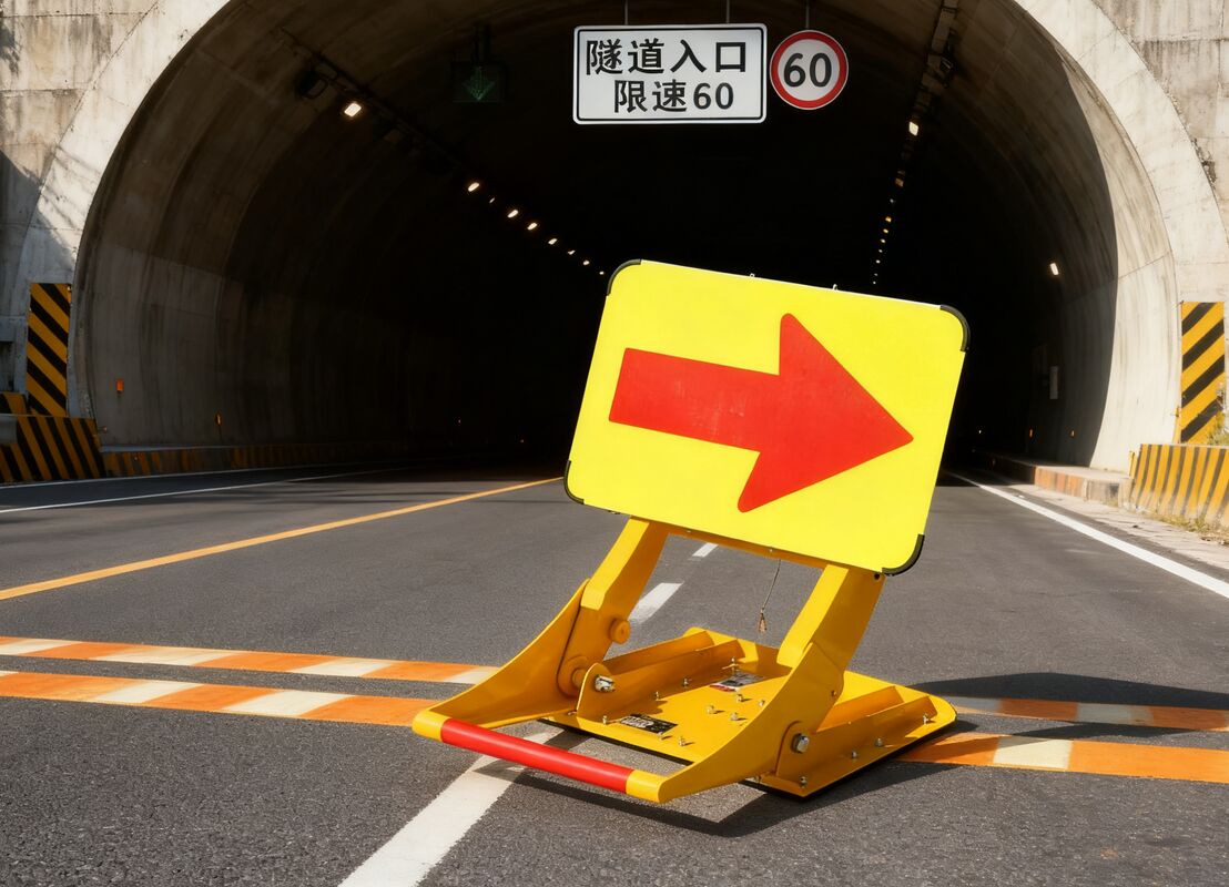 حاجز مركبات قابل للطي مُصنع من الألومنيوم ومصمم لسهولة التركيب وإدارة حركة المرور